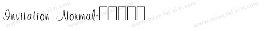 Invitation Normal字体转换